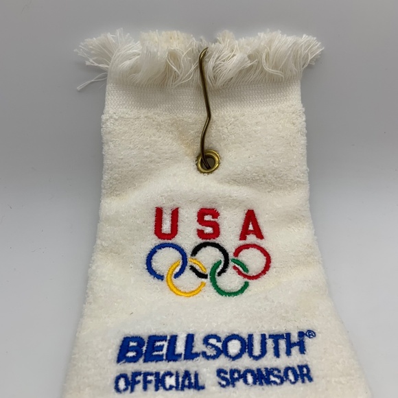 Vintage Bellsouth USA 1996 Olympic Games Embroidered Towel and Pins - Picture 3 of 16